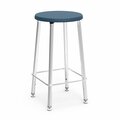 Virco 120 Series 24" Stool with Nylon Glides - Navy Seat 12024